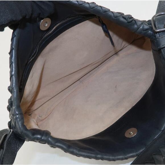 💎✨Beautiful✨💎Authentic BOTTEGA VENETA Intrecciato Shoulder Bag Black - Picture 13 of 15